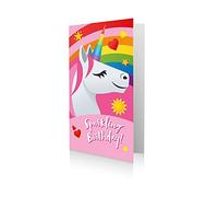 Joy Pixels Official Birthday Card, Unicorn Birthday Card