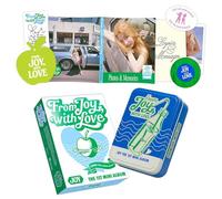 JOY - RED VELVET JOY - [From JOY, with Love] (Tin Case Ver.) Package Box + Tin Case + Photobook + Tag Lp + Lyrics & Massages + Sticker Set + Fragrance Tag + 2 Pin Badges + 4 Extra Photocards
