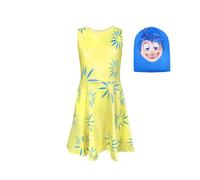 Joy, Sadness, Anger & More Cosplay Costume For Adult/Kids, Emotions Cartoon Movie Holloween Cosplay Costume Outfit With Mask(Size:140,Color:Joy)
