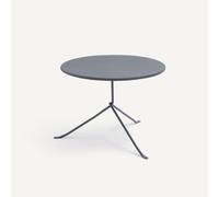 Joy Side Table in Perforated Iron, H34cm charcoal