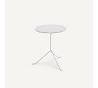 Joy Side Table in Perforated Iron, H42cm White