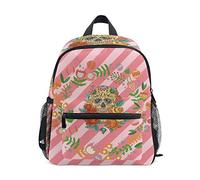 Joy Sugar Skull Toddler Backpack Bookbag Mini Shoulder Bag for 1-6 Years Travel Boys Girls Kids with Chest Strap Clip Whistle