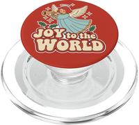 Joy To The World Angel Style Holiday Christmas Season Retro PopSockets PopGrip for MagSafe