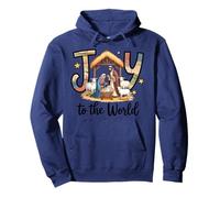 Joy To The World - Christian Nativity Scene Christmas Faith Pullover Hoodie