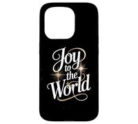 Joy To The World Christmas Carol Starburst Lettering Case for iPhone 15 Pro