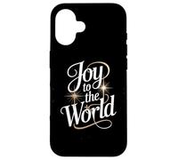 Joy To The World Christmas Carol Starburst Lettering Case for iPhone 16