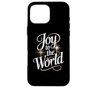 Joy To The World Christmas Carol Starburst Lettering Case for iPhone 16 Pro Max