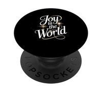 Joy To The World Christmas Carol Starburst Lettering PopSockets Adhesive PopGrip
