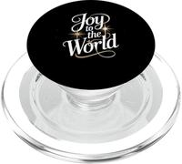 Joy To The World Christmas Carol Starburst Lettering PopSockets PopGrip for MagSafe