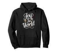 Joy To The World Christmas Carol Starburst Lettering Pullover Hoodie