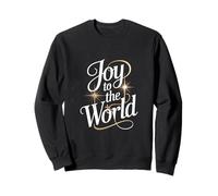 Joy To The World Christmas Carol Starburst Lettering Sweatshirt