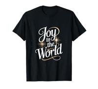 Joy to The World Christmas Carol Starburst Lettering T-Shirt