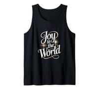 Joy to The World Christmas Carol Starburst Lettering Tank Top