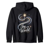 Joy To The World Christmas Star Of Bethlehem Zip Hoodie