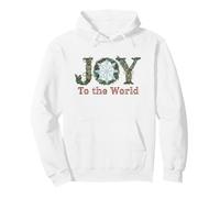 Joy to the World Red Berry Garland Snowflake Christmas Pullover Hoodie