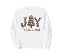 Joy to the World Red Gingham Coquette Bow Christmas Sweatshirt
