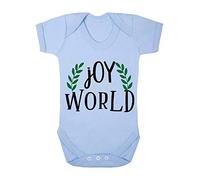 Joy to The World Style 4 Laurels Baby Grow Vest, 0-3 Months, Pastel Blue
