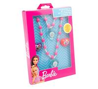 Joy Toy 20211230LLRYLShowerSLEX04021YLAERVW Barbie Jewellery Set with Bracelet, Necklace, 2 Rings, Unisex Children, Multi-Coloured