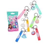 Joy Toy - 24215 Gabby's Dollhouse - 3D PVC Clip-On Keyring in Blind Bag (Design Cannot Be Selected - 1 Keyring - 6 Characters Available)