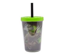 Joy Toy Drinking Cup with lid and Straw, Multicoloured, 1 Count (Pack of 1)