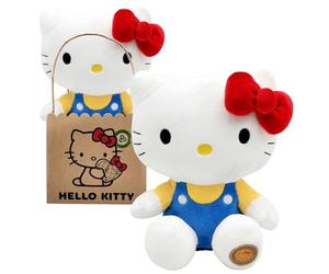 Joy ToyHello Kitty Classic Eco Plush 24 cm in Reusable Cardboard Bag - The Plush is Made from 100% Recycled PET Bottles