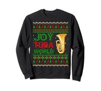 Joy Tuba World Music Lover Ugly Xmas Sweater Tuba Christmas Sweatshirt