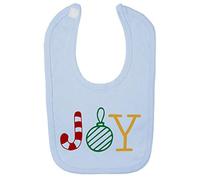 Joy Wordart Decorations Cotton Baby bib - Pastel Blue