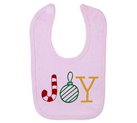 Joy Wordart Decorations Cotton Baby bib - Pastel Pink