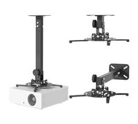JOY worker Universal Projector Ceiling Mount Wall Bracket Holder Fits Flat or Sloped Ceiling Height Adjustable with Extendable Arms for Home and Office Projector