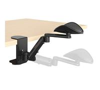 JOY worker Upgraded Clamp-on Adjustable Armrest, Above/Below Table Extension Platform Arm Support for Thicker Desktop, Ergonomic 360° Swivel Elbow Cushion Pad for Left/Right Hand