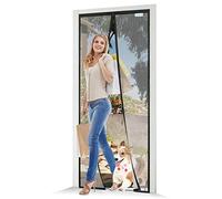 JOY2SEE Balcony Door Fly Screen, Upgraded Version, Black, Magnetic Curtain, Insect Protection, No Drilling Required