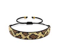 Joya Love Bracelet For Women Surfer Gift Leopard Print Bohemian Statement Pattern Seed Beads Adjustable Handmade Bracelet with Wild Pattern