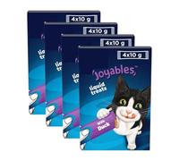Joyables Lickable Cat Treats With Duck 4x10g - Make Bonding Time Extra Special With Joyables Creamy, Duck-flavoured Treats With No Added Sugar, Low Calories, and a Smooth Texture