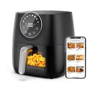 JOYAMI Air Fryer with Window, 5.7L Compact with Online Recipes, 1700w 8-in-1 Functions for Air Fry, Roast, Reheat, Dehydrate, Bake, Broil & More, 360°, Nonstick Basket Dishwasher Safe