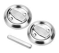 Joyan 1 Pair Recessed Door Handles, Stainless Steel Pull Handle, Round Cabinet Door Latch Handle, Handles for Drawer Cupboard Cabinet Doors