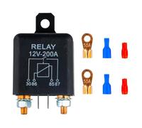 Joyan 12V 200A Automotive Relay, Split Charge Relay Kit, Heavy Duty Battery Isolator, 2 Pin Footprint, 4 Terminal, Black, Normally Open Contact, Automatic Operation, Car, Truck, Boat