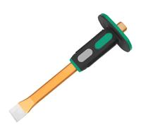 Joyan Flat Chisel, Hand Chisel with Hand Guard, Precision Flat Chisel with Extra Wide 100mm Striking Surface, Handy, Strong Chisel with Guard (Green-Black, 30 X 3 cm)