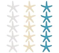 Joyan Pack of 15 starfish Decorative Finger Resin Pencils and Mini Flatback Hanging Ornaments for Sea Party Decorations