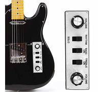 Joyance 2- Hole Bass Control Plate Electric Bass Control Plate with Knobs, 2-Hole Bass Control Plate for Fender 51 P Bass Guitar Parts Accories, Black Finish