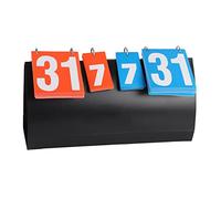 Joyance 4 Digit Sports Scoreboard Table Tennis Basketball Badminton Score Board Bright Colored Blue Red Plates Premium Plastic Iron Material 39.8cm x 18.5cm x 15cm