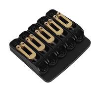 Joyance 5 String Bass Bridge 5 String Bass Bridge, Black Metal Guitar Bridge, High Strength with Excellent Conductivity, Stylish Design for Bass Guitars