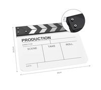 Joyance Acrylic Clapperboard Film Clapboard, Dry Erase Movie Director's Slate for Cut Action Scenes, 12 x 10 in, Lightweight, Suitable for Filmmaking and Video Production
