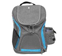 Joyance Breathable Pet Carrier Folding Cat Backpack for Outdoor Travel Durable Canvas Blue Gray 38x32x24cm