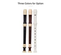 Joyance classroominstruments ABS Descant Recorder, 8 Hole Baroque Style, Detachable with Finger Rest, Includes Carrying Bag, Classroom Wind Musical Instrument, Coffee Color
