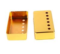 Joyance Double Coil Guitar Pickup Cover 6 Hole Guitar Pickup Cover, 2 Pcs Polished Gold Single Double Coil Electric Guitar Accory, Compatible with Various Guitar Models