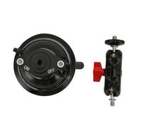 Joyance Dual Ball Head Articulating Arm, 1/4 Inch Screw, 180° Rotating Mount Adapter for Camera Monitor Tripod, Suction Cup Mount for Action Camera, Motorcycle Helmet Chin Clamp, 5kg Capacity