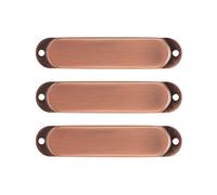 Joyance Electric Guitar Pickup Cover Electric Guitar Single Coil Pickup Cover Set, 3 Pcs Copper Pickup Covers, Red Bronze Guitar Pickup Shells for Electric Guitar Accories