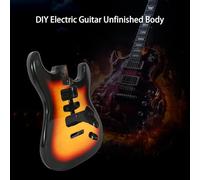Joyance electricguitarbodies DIY Electric Guitar Unfinished Body, Wooden Guitar Barrel Blank Replacement Parts for Strat Style, 1 Piece, 45 x 30 x 5 cm, Wood Finish