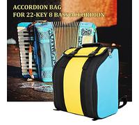 Joyance gigbag Accordion Gig Bag for 22-Key 8 Bass Accordion, Adjustable Backpack Straps, Soft Padding, Shockproof Rubber Bottom, Musical Instrument Bag