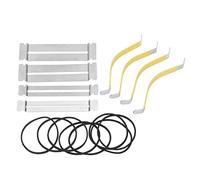Joyance Guitar Fingerboard Guards Metal Fingerboard Guard, Guitar String Spreader Rubber Band for Dring and Polishing Frets, Fretboard Protector, Fret Grinding Protection Gasket